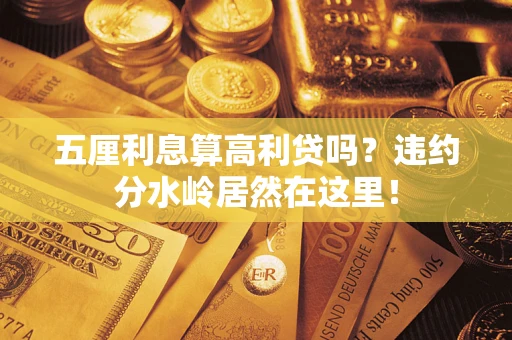 武汉五厘利息算高利贷吗？违约分水岭居然在这里！
