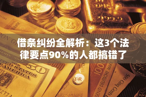 武汉借条纠纷全解析：这3个法律要点90%的人都搞错了
