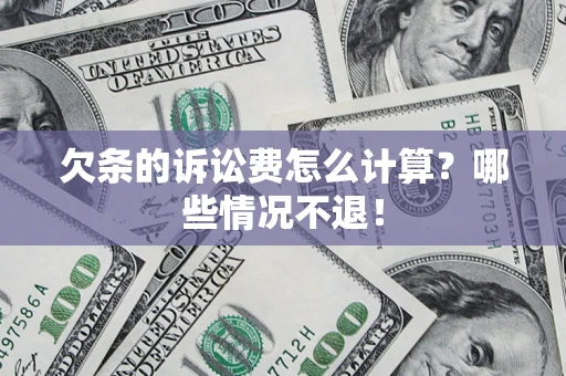武汉欠条的诉讼费怎么计算？哪些情况不退！