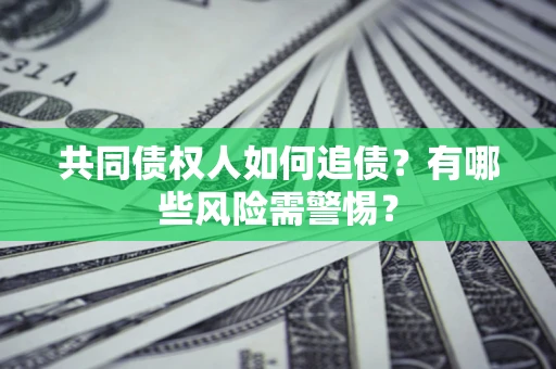 武汉共同债权人如何追债？有哪些风险需警惕？