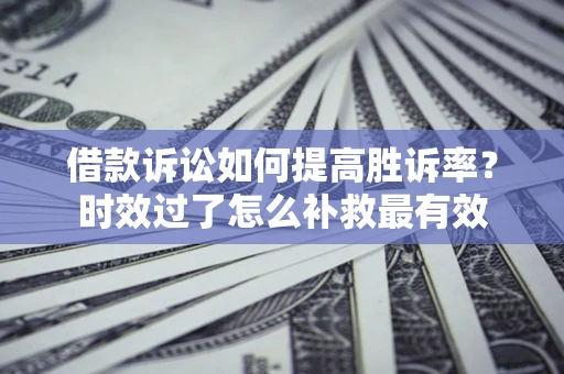 武汉借款诉讼如何提高胜诉率？时效过了怎么补救最有效